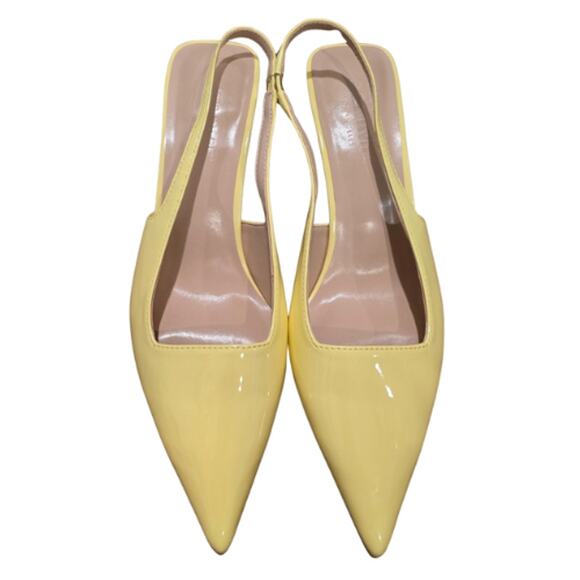 FEMME LA x REVOLVE G55 Kitten Heel in Butter Yellow – EUC Size 8 - Picture 9 of 9